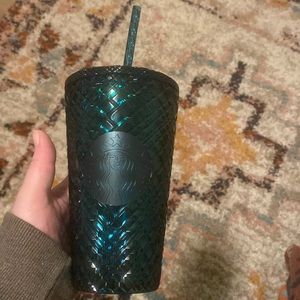 Teal Starbucks cup